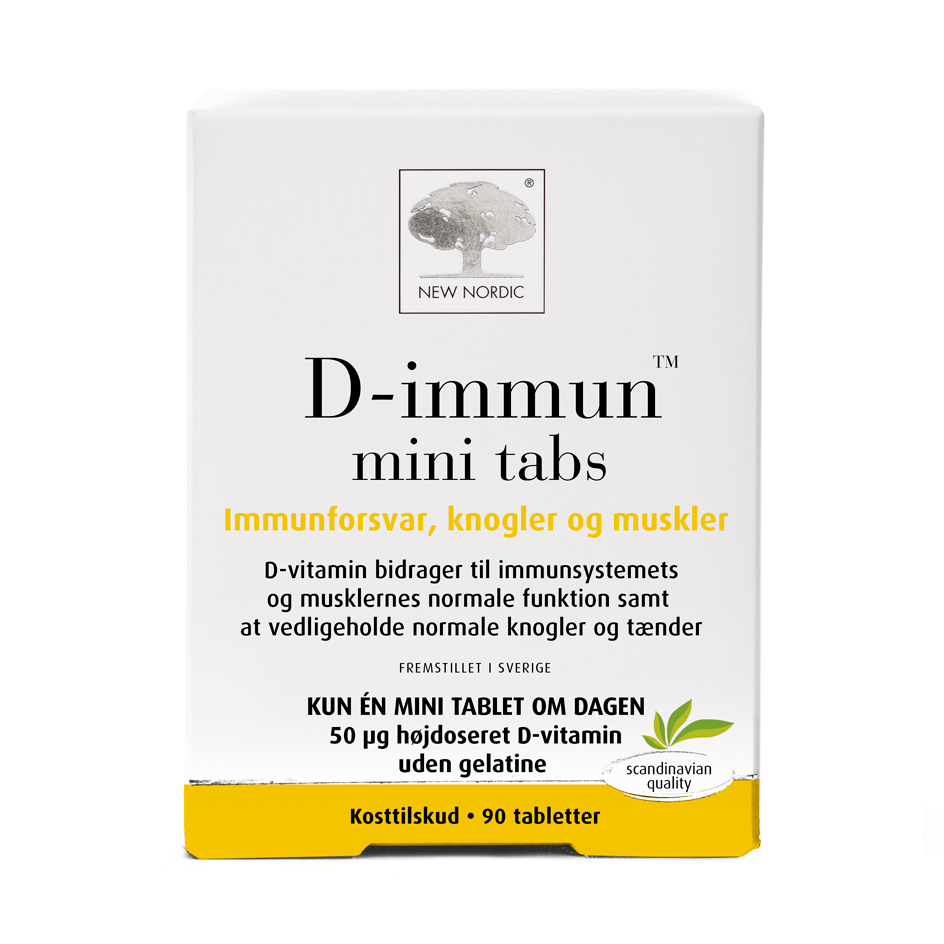 Se New Nordic D-Immun mini tabs 90 tabletter ✔ Kæmpe udvalg i New Nordic - Køb online på udsalg og tilbud lige nu ✔ Hurtig levering til lave fragtpriser - Varenummer: Helsegrossisten-45188 og 5021807451883 på lager - Udsalg på New Nordic > > Spar stort – op til 71% - Over 2.739 mærker med kæmpe udsalg