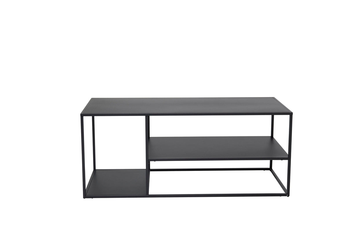 Sort Staal sofabord i pulverlakeret stål fra Venture Home, 120 × 50 cm
