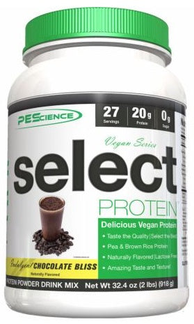 Beholder med PEScience Select Protein Vegan Series planteprotein, vanilje, 756 g