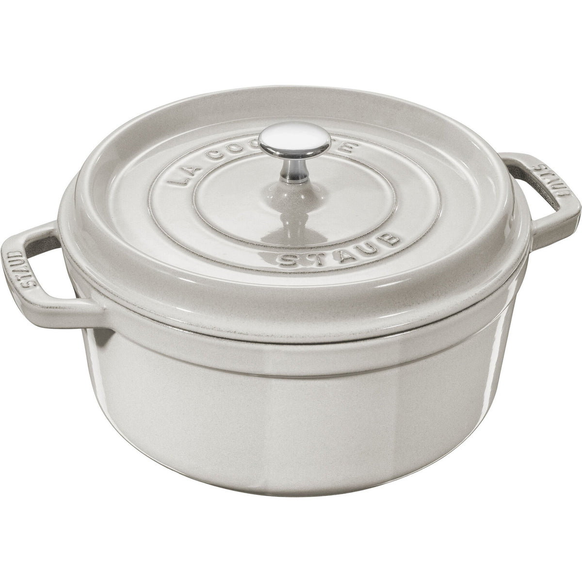 Rund støbejernsgryde fra Staub, 26 cm, i farven Truffle
