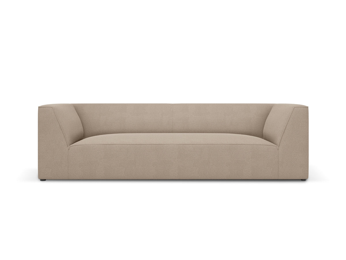 Ruby 3-sæders sofa fra Micadoni i beige stof og sort plast