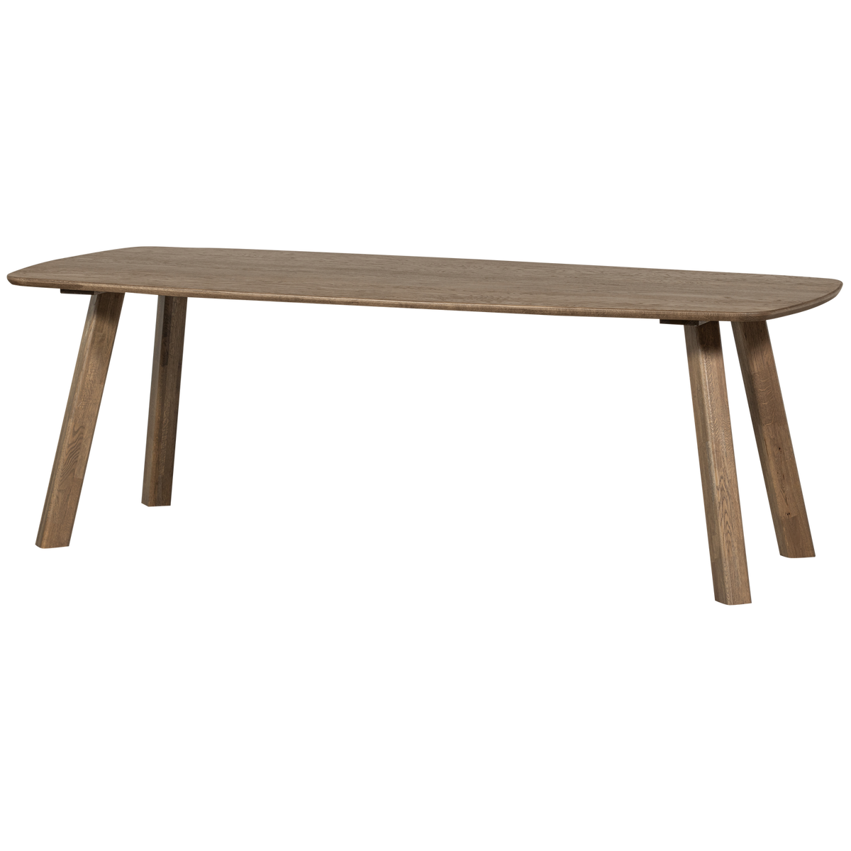 Woood Tablo ovalt spisebord i cashmere brun egetræ, 220 x 100 cm
