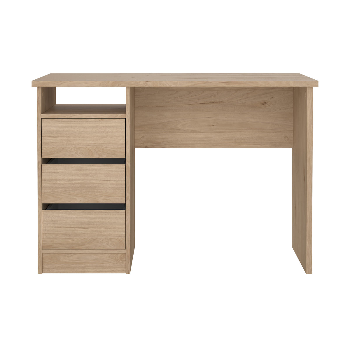 Tvilum Function Plus skrivebord i Jackson Hickory træ med 3 skuffer og 1 rum