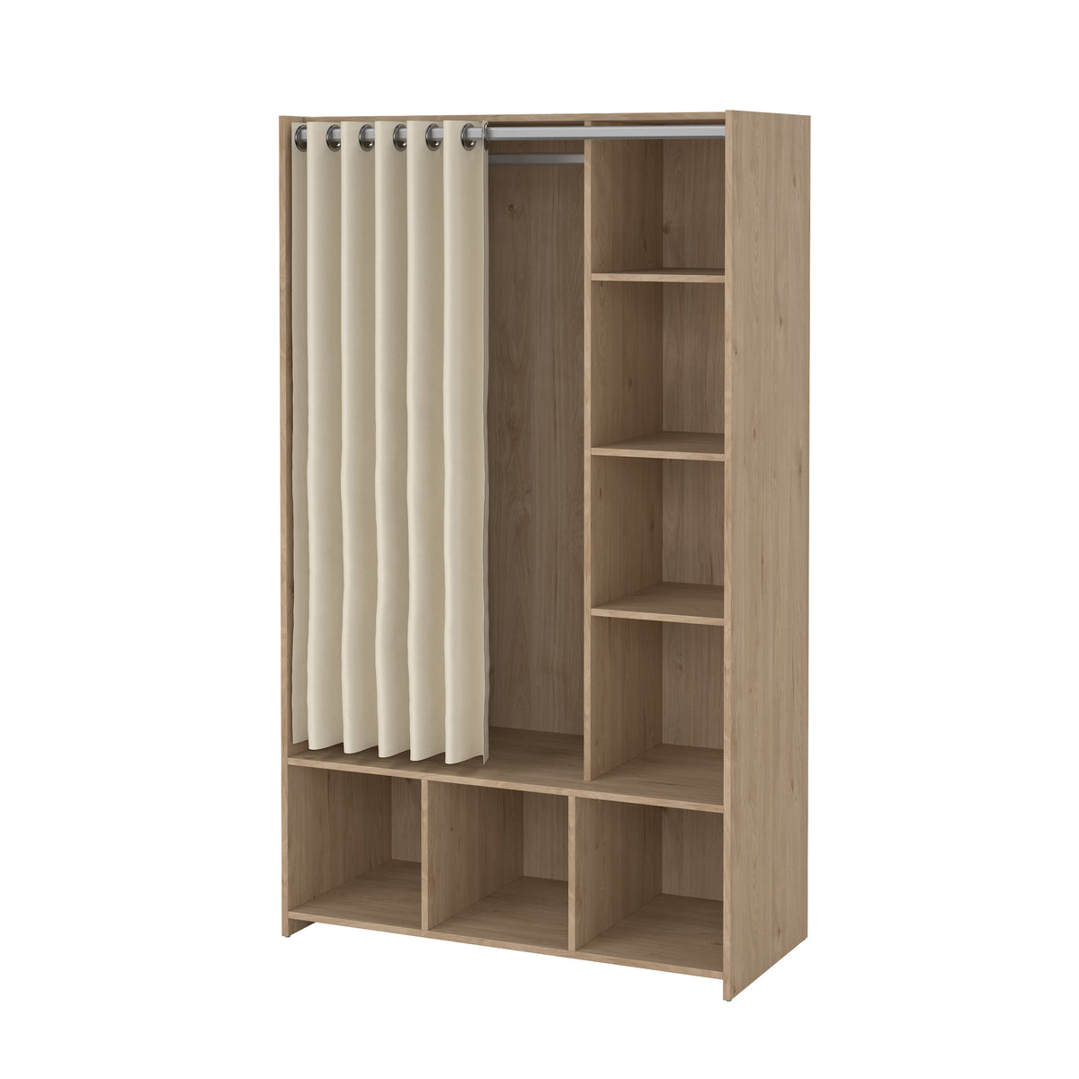 Se TVILUM Kit åbent garderobeskab, m. lys beige gardin, 1 bøjlestang og 4 hylder - Jackson Hickory træ ❤ Kæmpe udvalg i Tvilum - Køb online på udsalg og tilbud lige nu ❤ Hurtig levering til lave fragtpriser - Varenummer: Boboonline-124075 og barcode / Ean: 5713035085793 på lager - Udsalg på Møbler,Klædeskabe og tøjstativer,Garderobeskabe,
Møbler,
Klædeskabe og tøjstativer,
Tvilum Garderobeskabe,
Soveværelse, Spar stort – op til 53% - Over 2.739 brands med daglige tilbud