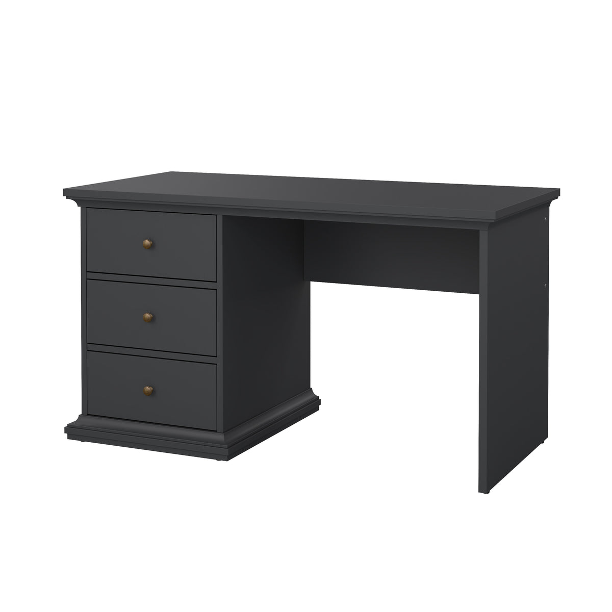 Se TVILUM Paris skrivebord, m. 3 skuffer - matgrå træ (130x61,6) ❤ Kæmpe udvalg i Tvilum - Køb online på udsalg og tilbud lige nu ❤ Super billig fragt og lynhurtig levering - Varenummer: Boboonline-124116 og barcode / Ean: 5713035080941 på lager - Udsalg på Møbler,Borde,Kontorborde,Skriveborde,
Møbler,
Borde,
Kontorborde,
Lille skrivebord,
S Spar stort – op til 53% - Over 2.739 kendte brands på stort udsalg