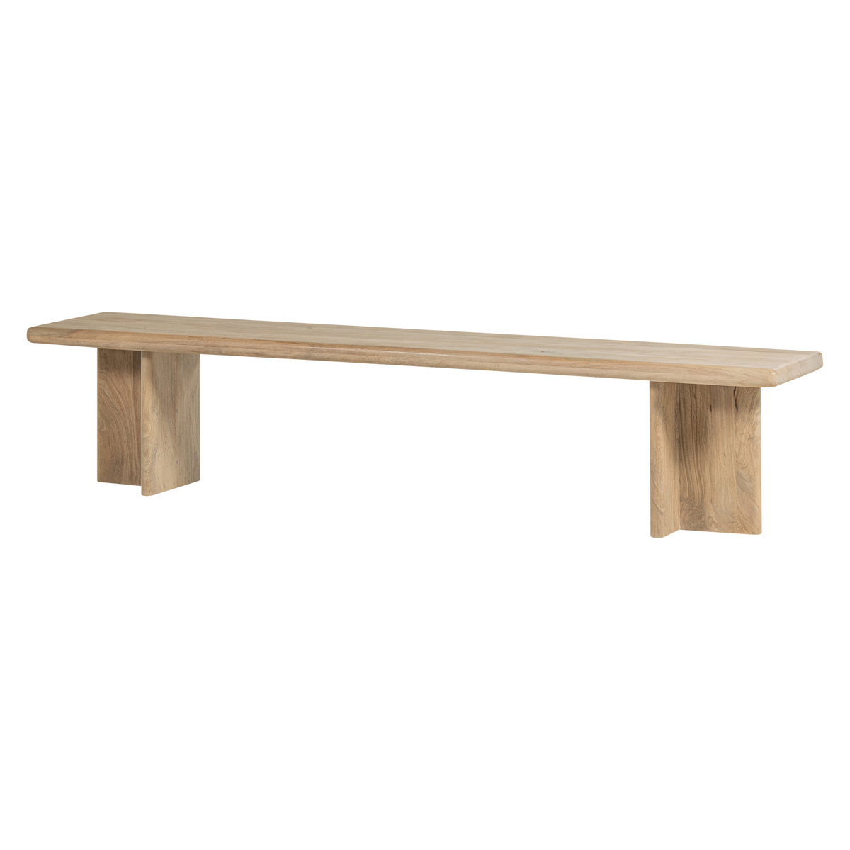 Woood Ato spisebordsbænk i natur mangotræ, rektangulær, 220 x 45