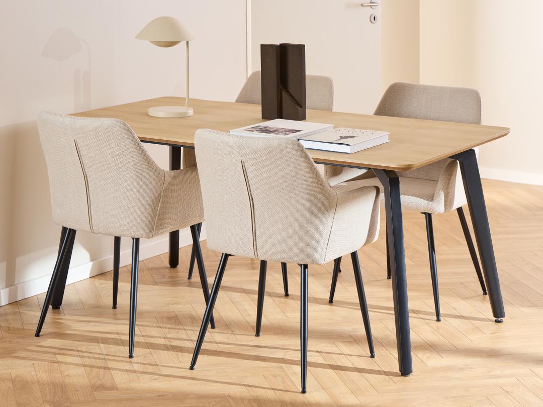 Se ACT NORDIC Cadiz spisebordsæt, m. 1 bord og 4 stole - natur eg ru melamin, beige stof og sort stål ❤ Kæmpe udvalg i Act Nordic - Køb online på udsalg og tilbud lige nu ❤ Super billig fragt og lynhurtig levering - Varenummer: Boboonline-126613 og barcode / Ean: 5713941410771 på lager - Udsalg på Møbler,
Spisebordssæt 4 personer,
Spisebordssæt,
Spisestue,
Spiseborde Spar helt op til 79% - Udsalg på produkter fra mere end 2.739 brands