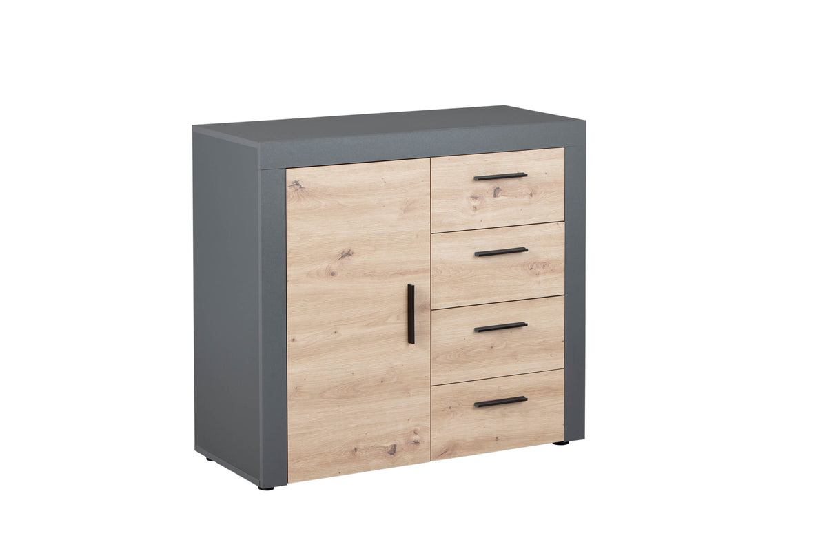 Se NORDIC LIVING COLLECTION Corbeto kommode, m. 1 låge og 4 skuffer - Artisan egelook og antracitgrå melamin ❤ Kæmpe udvalg i Nordic Living Collection - Køb online på udsalg og tilbud lige nu ❤ Lav fragtpris og hurtig levering - Varenummer: Boboonline-127001 og barcode / Ean: 4010340720304 på lager - Udsalg på Møbler,
Reoler og kommoder mm.,
Soveværelse Få op til 67% i rabat - Over 1.798 brands samlet på udsalg