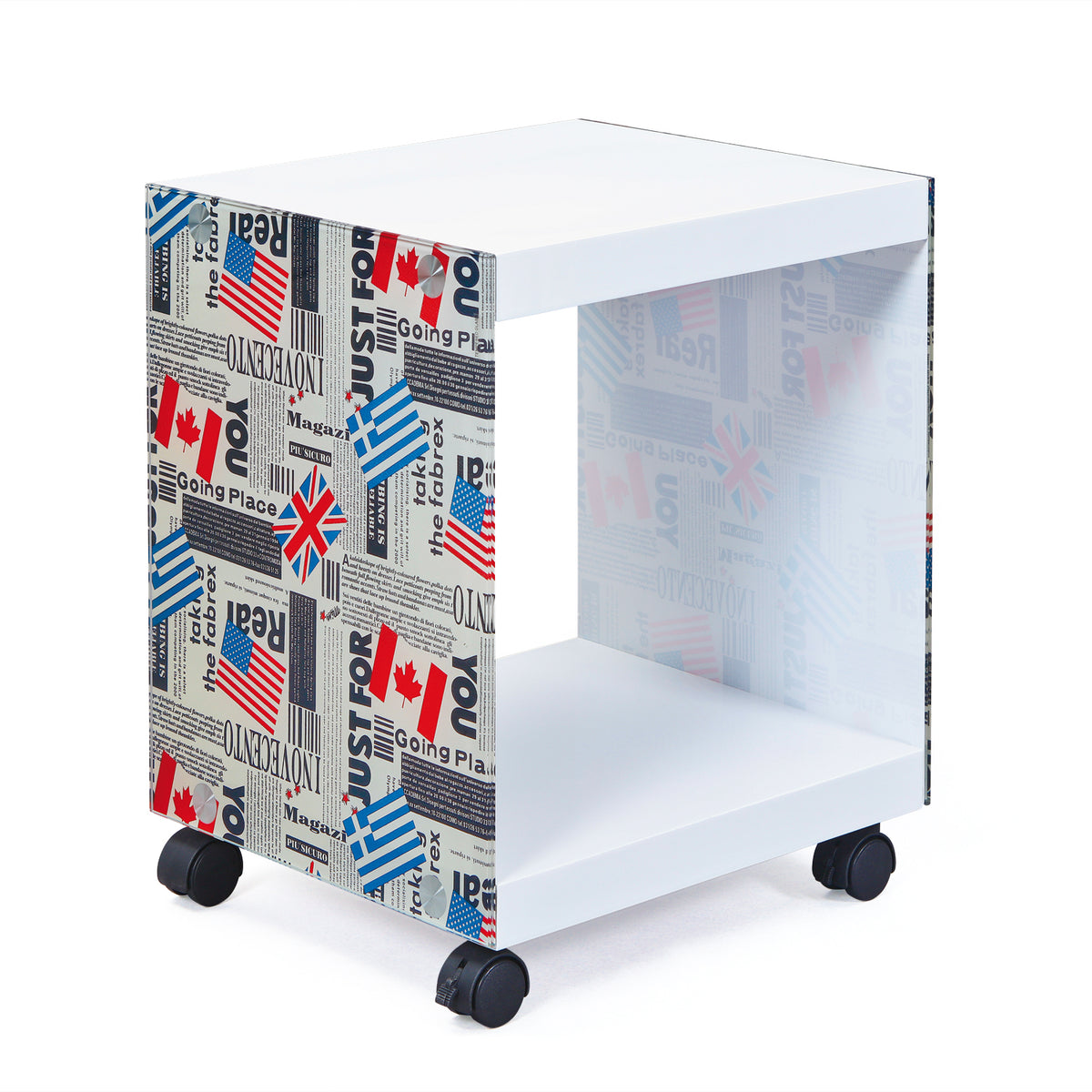 Se NORDIC LIVING COLLECTION Flagcube-logo sidebord, m. 1 rum og hjul - hvid og multifarvet melamin (38x33,5) ❤ Kæmpe udvalg i Nordic Living Collection - Køb online på udsalg og tilbud lige nu ❤ Billig fragt og hurtig levering - Varenummer: Boboonline-127018 og barcode / Ean: 4010340240147 på lager - Udsalg på Møbler,
Borde,
Dagligstue,
Borde til stuen Spar stort – op til 59% - Over 2.739 brands med kæmpe udsalg