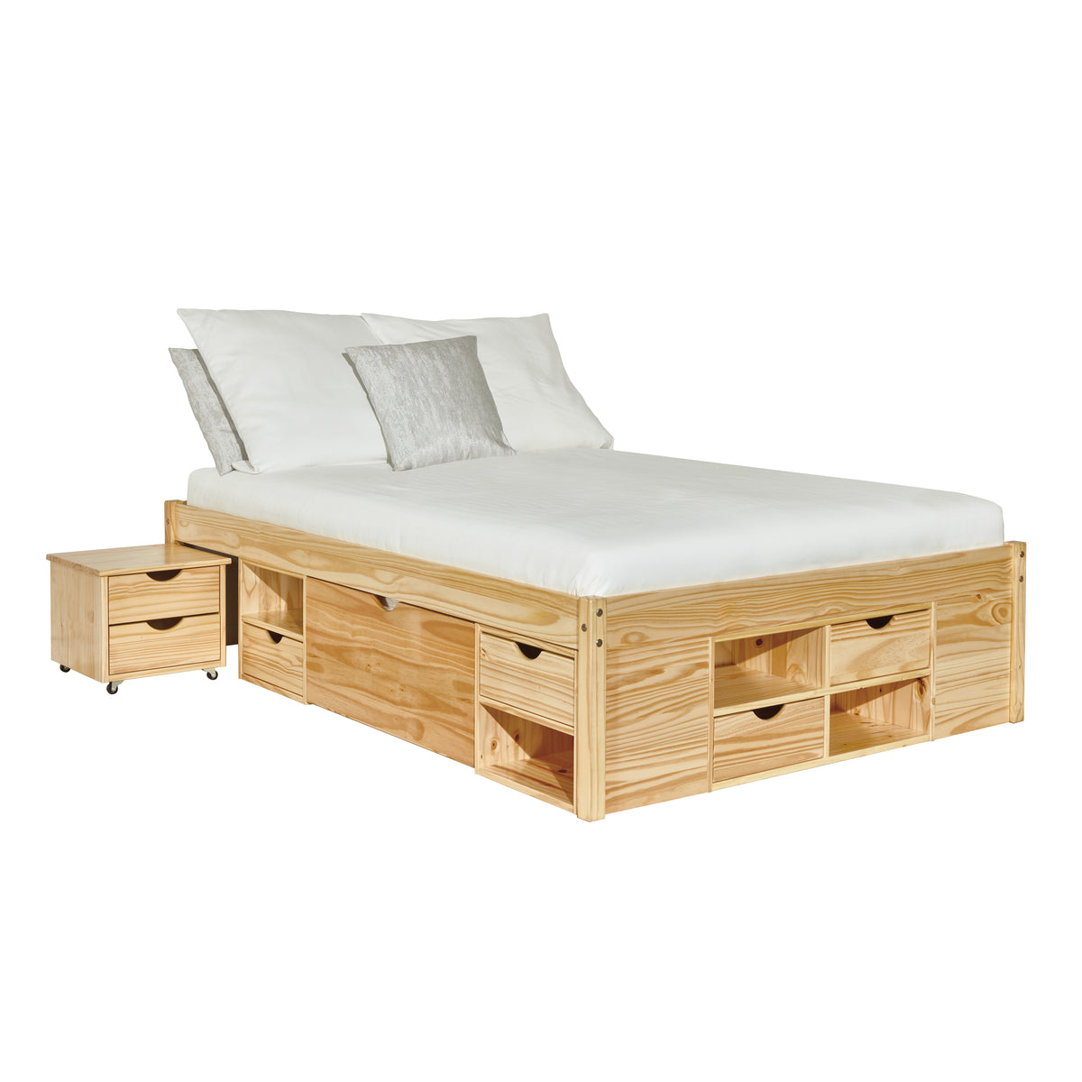Se NORDIC LIVING COLLECTION Claas sengeramme, m. 2 lamelbunde, 2 udtræksborde og skuffer - natur fyrretræ (140x200) ❤ Kæmpe udvalg i Nordic Living Collection - Køb online på udsalg og tilbud lige nu ❤ Meget billig fragt og hurtig levering: 1 - 2 hverdage - Varenummer: Boboonline-127095 og barcode / Ean: 4010340346405 på lager - Udsalg på Møbler,
Senge og madrasser,
Senge,
Sengerammer,
Soveværelse,
Senge og madrasser Spar op til 51% - Over 785 kendte brands på udsalg