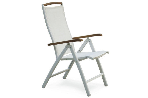 Se Dala Positionsstol - Hvid m/teak armlæn ❤ Lav fragtpris og hurtig levering - Varenummer: Havemøbelland-DK3695 og barcode / Ean: 7319070411177 på lager - Udsalg på HAVESTOLE - Vedligeholdelsesfrie havestole Op til 63% rabat - Over 1.329 brands på online udsalg
