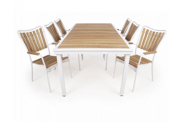 Se DaneLine Eva Teak Havemøbelsæt - 102x219 cm - Hvid ❤ Kæmpe udvalg i KERNETEAK - Køb online på udsalg og tilbud lige nu ❤ Super billig fragt og lynhurtig levering - Varenummer: Havemøbelland-DK3775 - Udsalg på HAVEMØBELSÆT - Teak havemøbelsæt Få op til 67% i rabat - Shop udsalg fra mere end 1.798 mærker