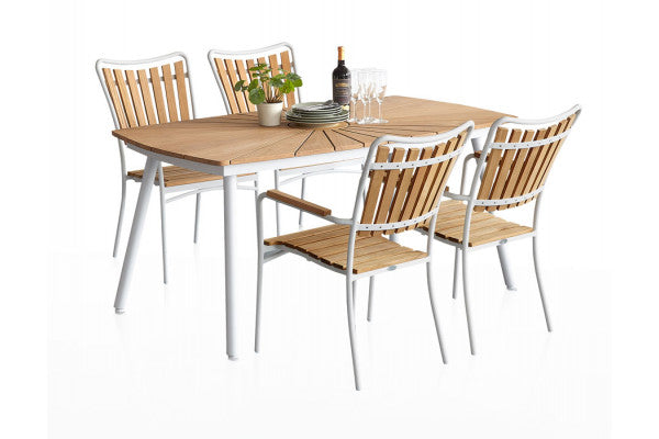 Se DaneLine Eva Teak Havemøbelsæt m/4 stole - 90x160 cm - Hvid ❤ Kæmpe udvalg i KERNETEAK - Køb online på udsalg og tilbud lige nu ❤ Billig fragt og hurtig levering - Varenummer: Havemøbelland-DK4561 - Udsalg på HAVEMØBELSÆT - Teak havemøbelsæt Spar stort – op til 71% - Over 2.739 kendte brands på stort udsalg