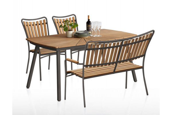 Se DaneLine Eva Teak Havemøbelsæt m/bænk+2 stole - 90x160 cm - Grå ❤ Kæmpe udvalg i KERNETEAK - Køb online på udsalg og tilbud lige nu ❤ Super billig fragt og lynhurtig levering - Varenummer: Havemøbelland-DK4564 - Udsalg på HAVEMØBELSÆT - Teak havemøbelsæt Op til 63% rabat - Over 1.329 brands på online udsalg