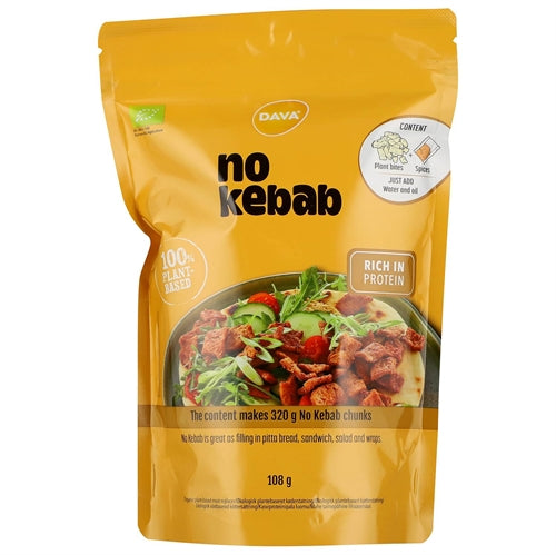 Pakning med DAVA No Kebab, økologisk køderstatning, 108 gram