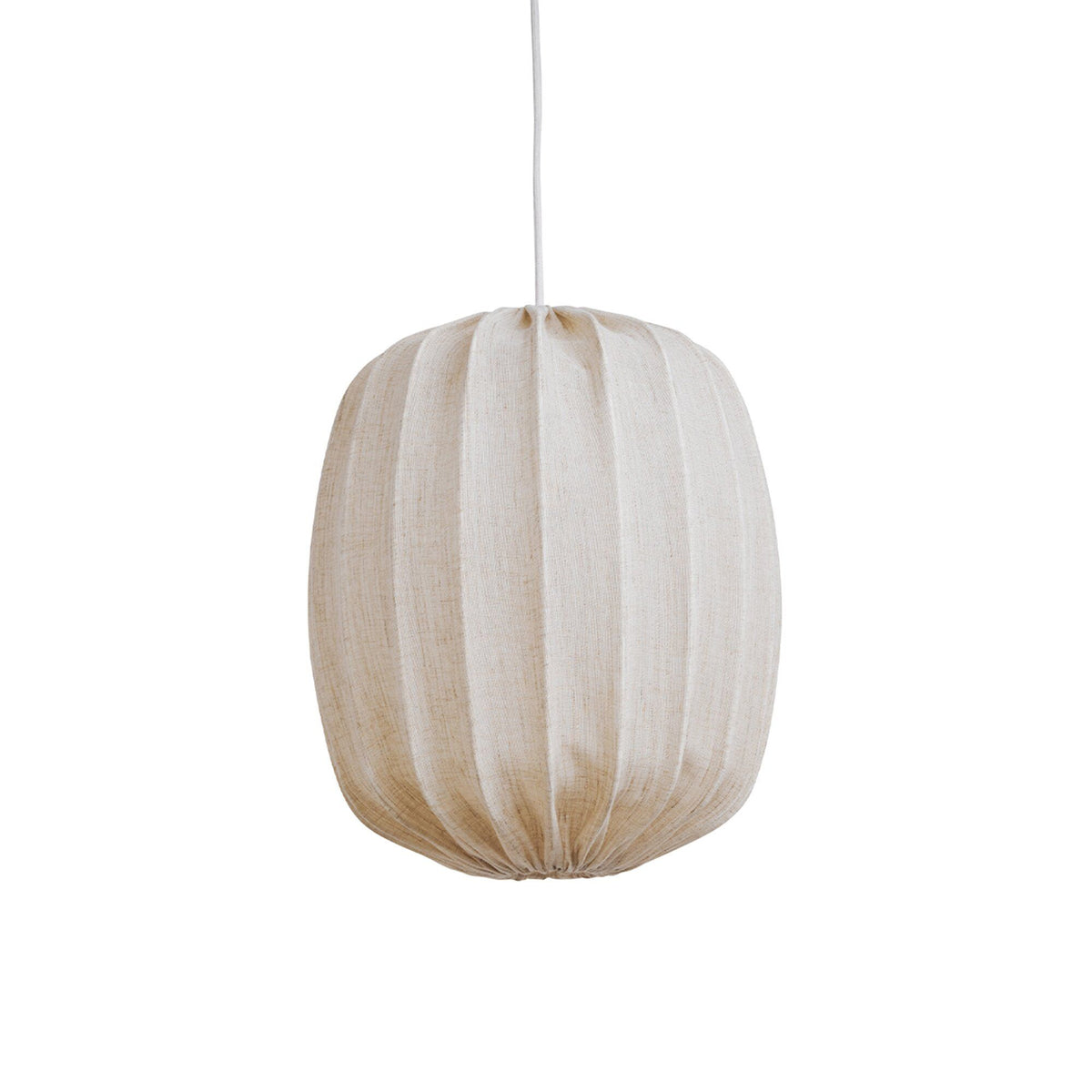 Watt&Veke Prisma Linen Natural loftslampe i prismeform med hørstof