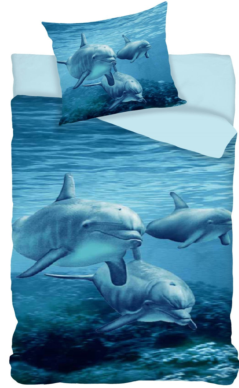 Se Delfin Sengetøj 140x200cm, 100 procent bomuld ✔ Kæmpe udvalg i Bolig Magasin - Køb online på udsalg og tilbud lige nu ✔ Lav fragtpris og hurtig levering - Varenummer: MMAction-215029 og 5714710010420 på lager - Udsalg på Sengetøj med dyr Spar stort – op til 59% - Over 2.739 kendte mærker online