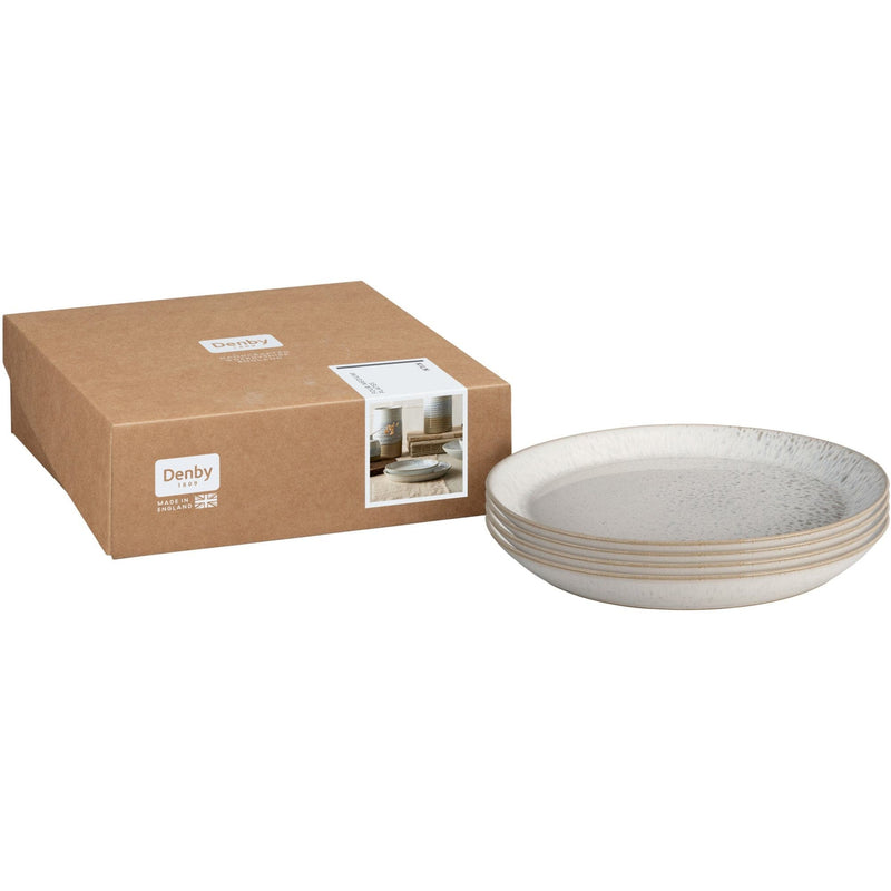 Se Denby Kiln tallerken, mellem, 4-pak, hvid/grå ✔ Kæmpe udvalg i Denby ✔ Meget billig fragt og hurtig levering: 1 - 2 hverdage - Varenummer: KTO-462040004 og barcode / Ean: &