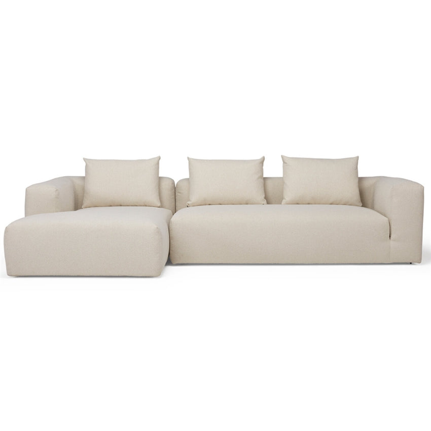 Nordly Cozy 3-personers sofa med chaiselong i natur stof