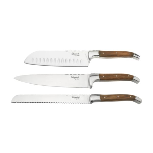 Se Laguiole By HÃ¢ws 3 Knives Set Santoku + Chef + Bread Knife ✔ Kæmpe udvalg i Laguiole By HÃ¢ws - Køb online på udsalg og tilbud lige nu ✔ Meget billig fragt og hurtig levering - Varenummer: Barlife-629680 og 5712087100843 på lager - Udsalg på Hjem og have - Køkken og spisestue - Barudstyr Få op til 69% i rabat - Over 2.739 mærker på stort udsalg