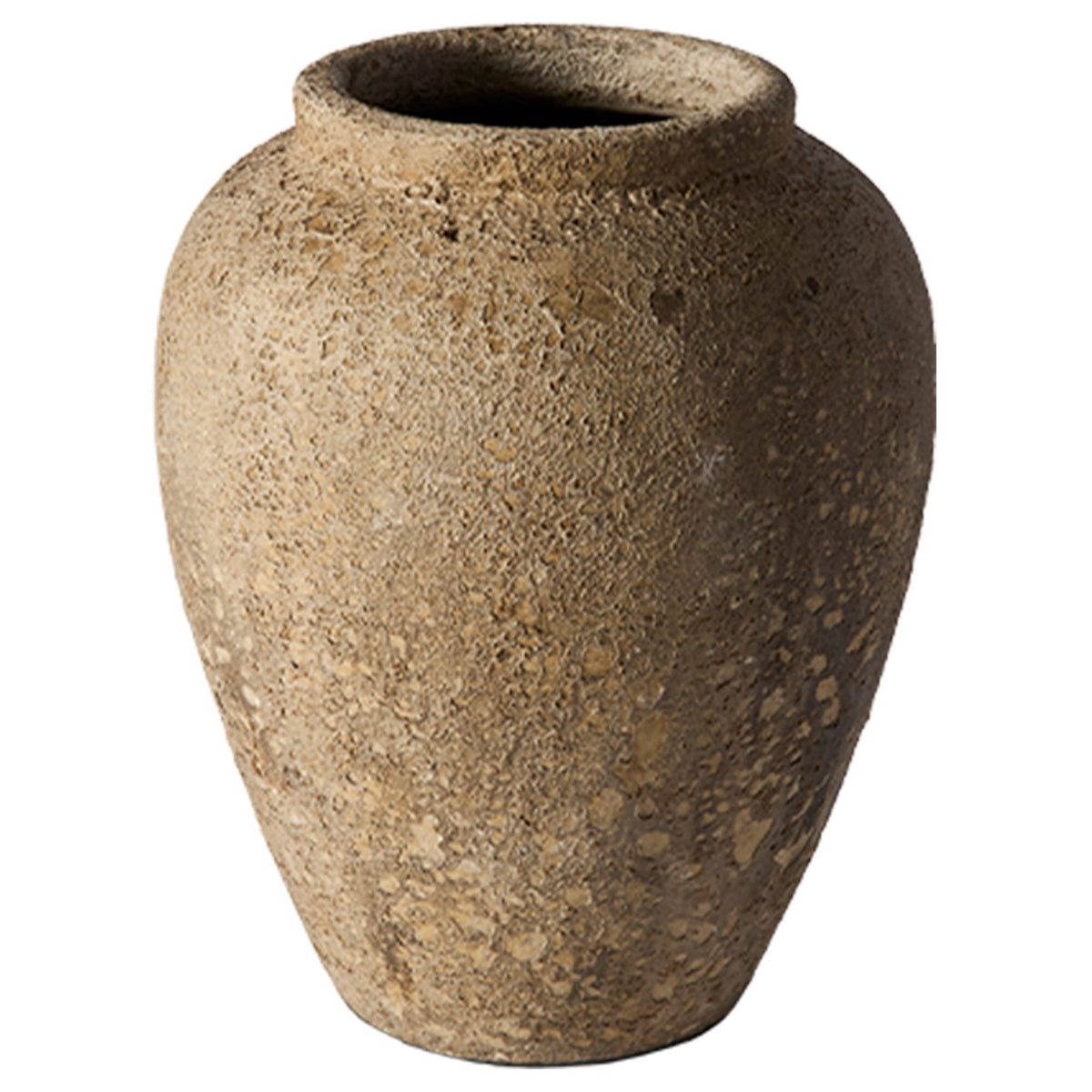 Beige Luna vase fra Muubs, 38 cm, med taktil overflade