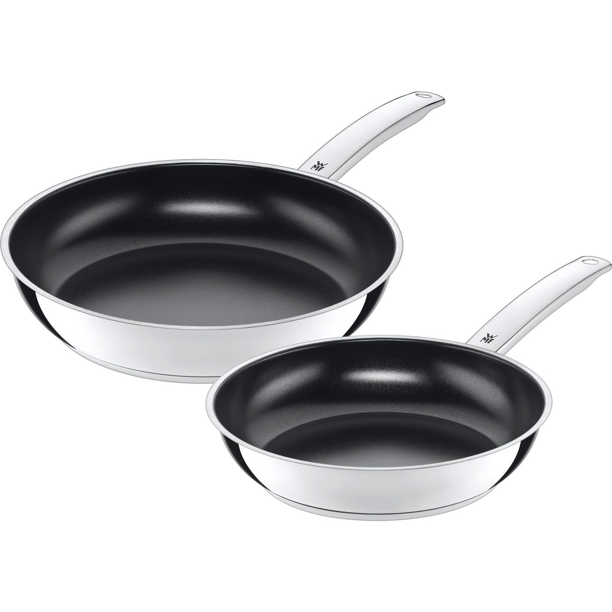 WMF Durado stegepandesæt med to pander på 28 og 24 cm i rustfrit stål