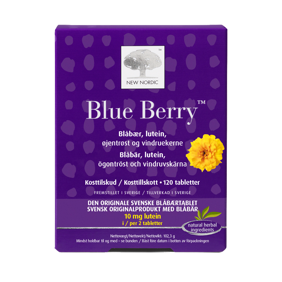 Se New Nordic Blue Berry Original 120 tabletter ✔ Kæmpe udvalg i New Nordic - Køb online på udsalg og tilbud lige nu ✔ Hurtig levering til lave fragtpriser - Varenummer: Helsegrossisten-45736 og 5021807457366 på lager - Udsalg på Sundhed > Øjne > Op til 63% rabat - Over 1.329 mærker på online udsalg