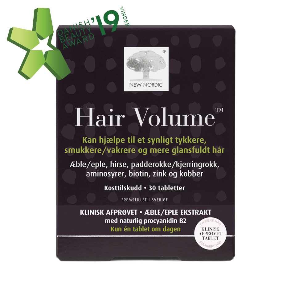 Se New Nordic Hair Volume 30 tabl. ✔ Kæmpe udvalg i New Nordic - Køb online på udsalg og tilbud lige nu ✔ Lav fragtpris og hurtig levering - Varenummer: Helsegrossisten-45955 og 5021807459551 på lager - Udsalg på Sundhed > Hårpleje/Kur > Hår Spar helt op til 57% - Stort udsalg på over 739 mærker