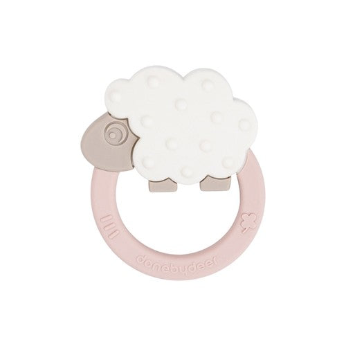 Done By Deer bidering udformet som Sheepy med bløde teksturer til baby
