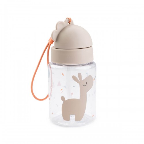 Done by Deer drikkedunk Celebration i farven sand med låg og sugerør, 280 ml