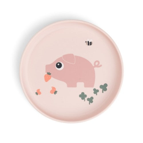 Done by Deer Foodie tallerken til børn med høj kant og antiskrid-base