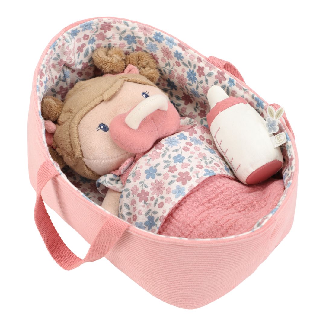 Dukkesæt med blød baby Rosa, lift og udstyr fra Little Dutch