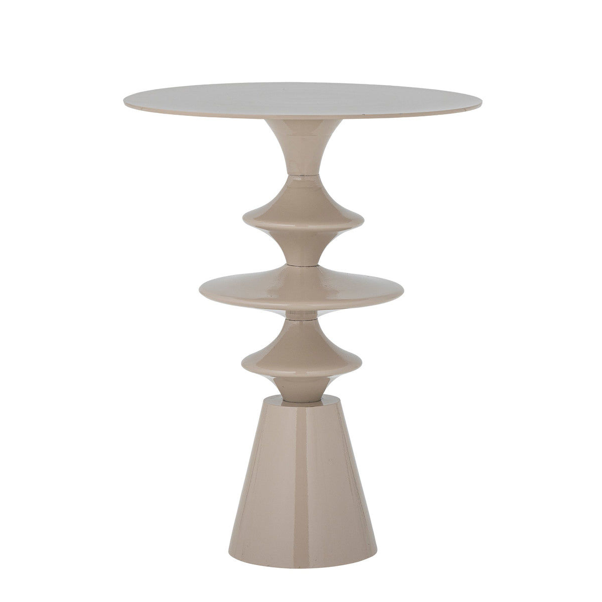 Samio sidebord fra Bloomingville i natur aluminium med skulpturel, lagdelt form
