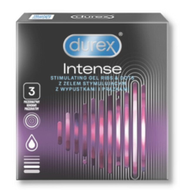 Durex Intense Stimulating kondomer, pakke med 3 stk.