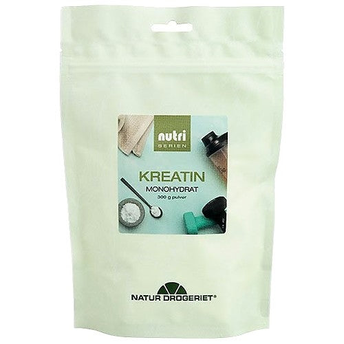 Pakke med kreatin monohydrat pulver, 300 gram, fra Natur-Drogeriet