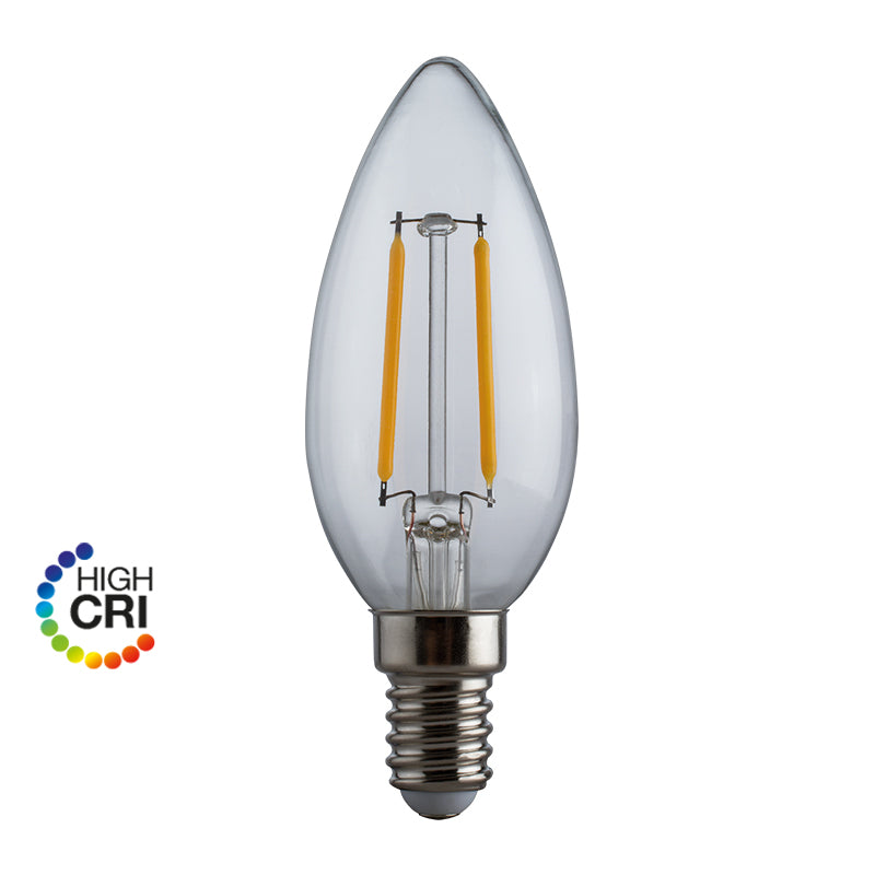 E3 Light Proxima LED pære B35 i klar udførelse med E14-sokkel