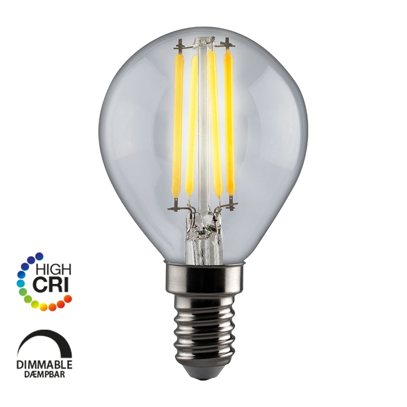 Klar Proxima P45 LED pære fra E3 Light med E14-sokkel