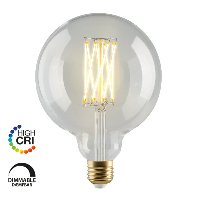 Klar Vintage G125 Cylinder LED pære fra E3 Light med E27-sokkel