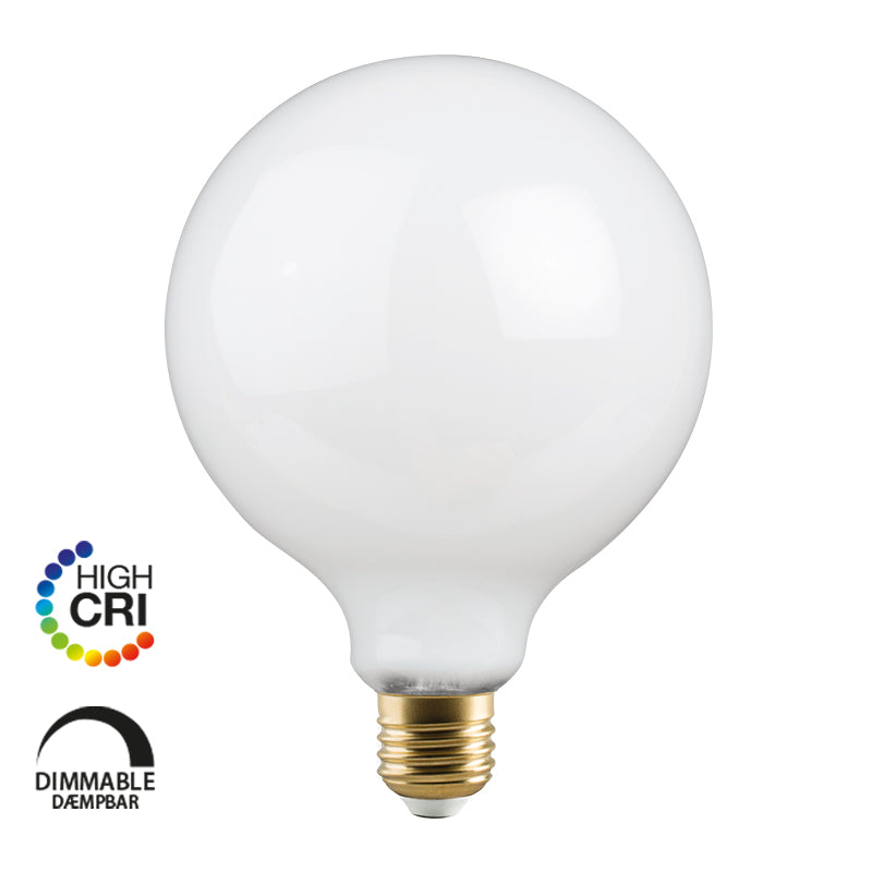 Opal Vintage G125 LED pære fra E3 Light med E27-sokkel