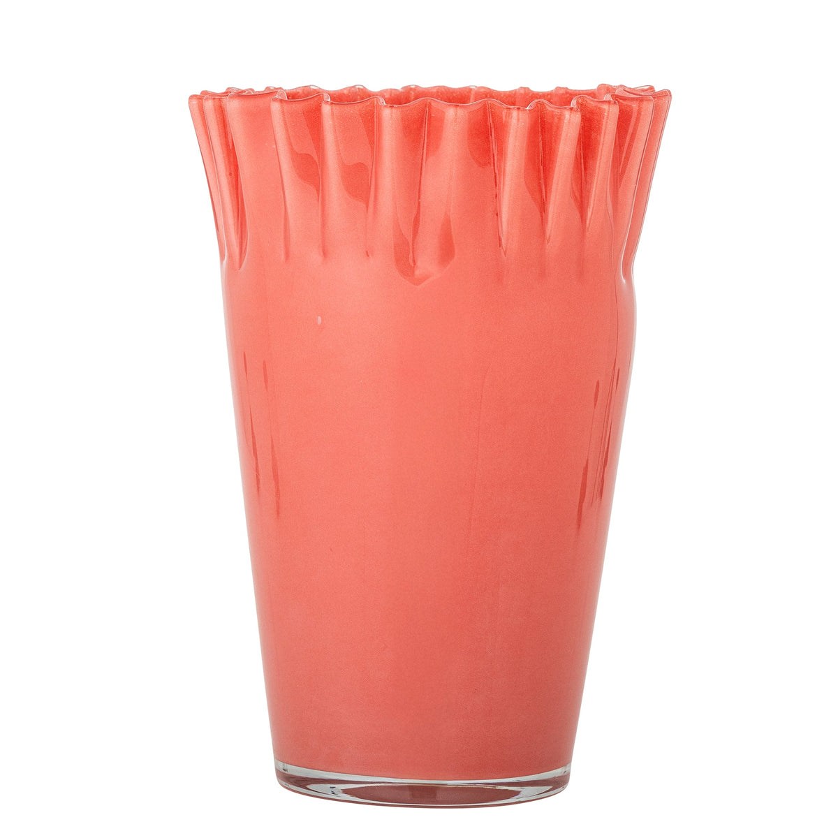 Janine vase fra Bloomingville i orange mundblæst glas, 30 cm høj