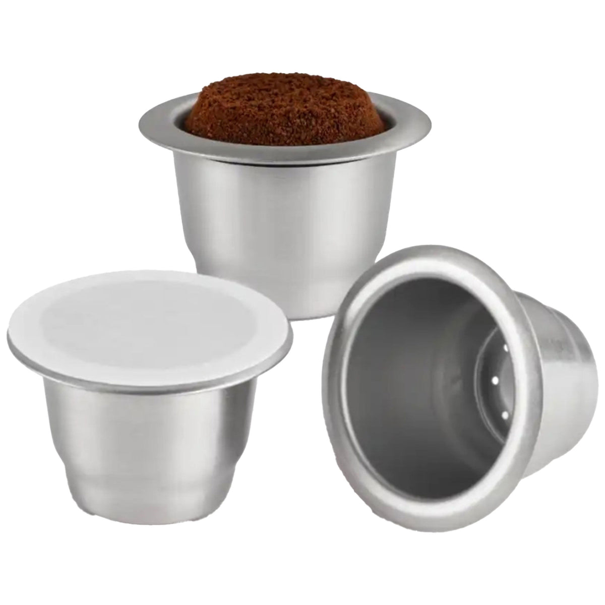 Tre Capsme Refill kaffekapsler i rustfrit stål til genanvendeligt system