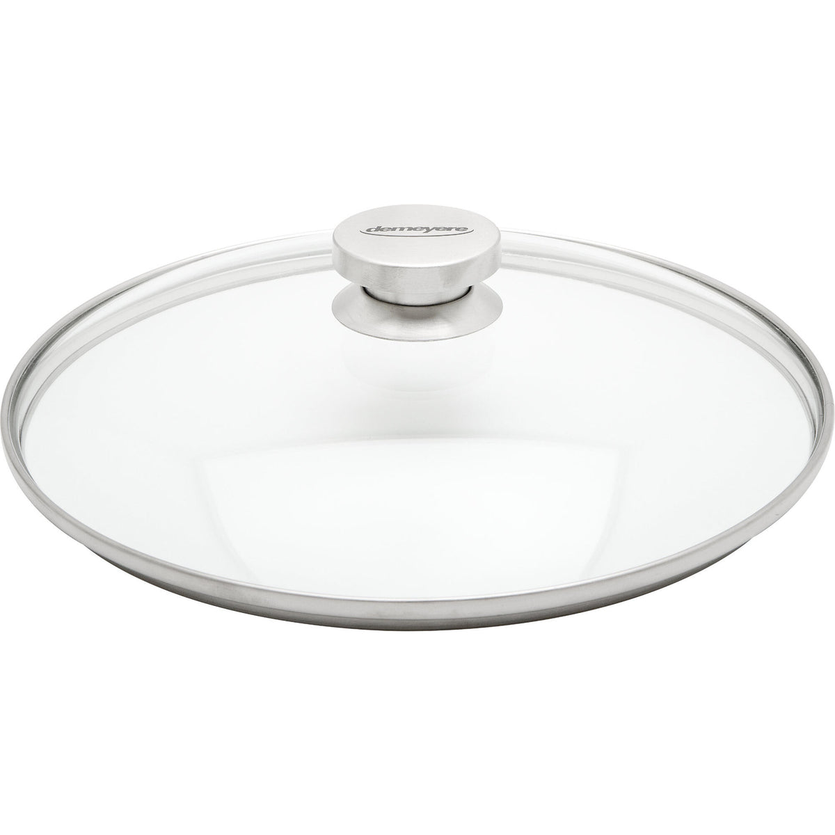 Demeyere Specialties glaslåg med stålkant og stålknop, 28 cm