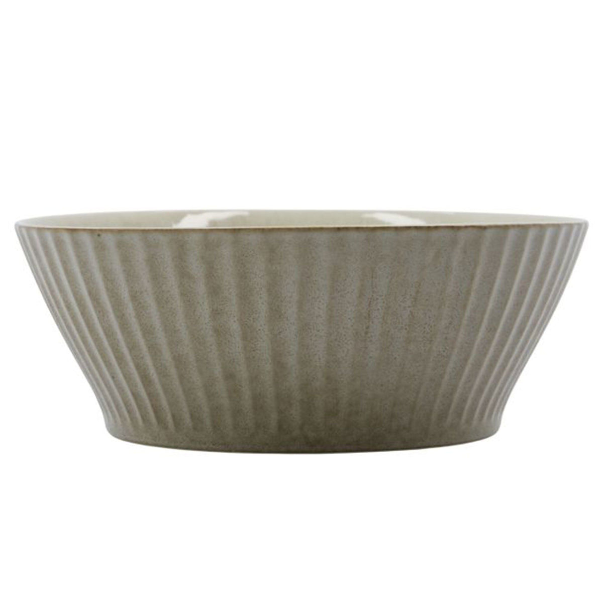 Grå og brun Pleat-skål med rillet design og Ø19 cm fra House Doctor