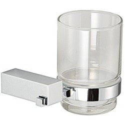 Haefele Ecking glasholder i poleret messing med glas til vægmontage