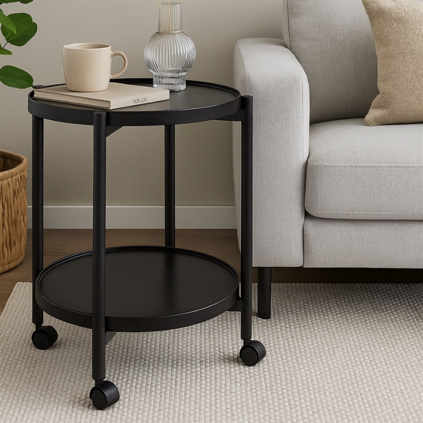 Sort James rullebord fra Thomsen Furniture i lakeret egetræ