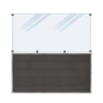 Futura komposit hegn 180cm - Mat glas