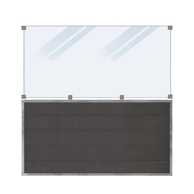 Futura komposit hegn 180cm - Mat glas