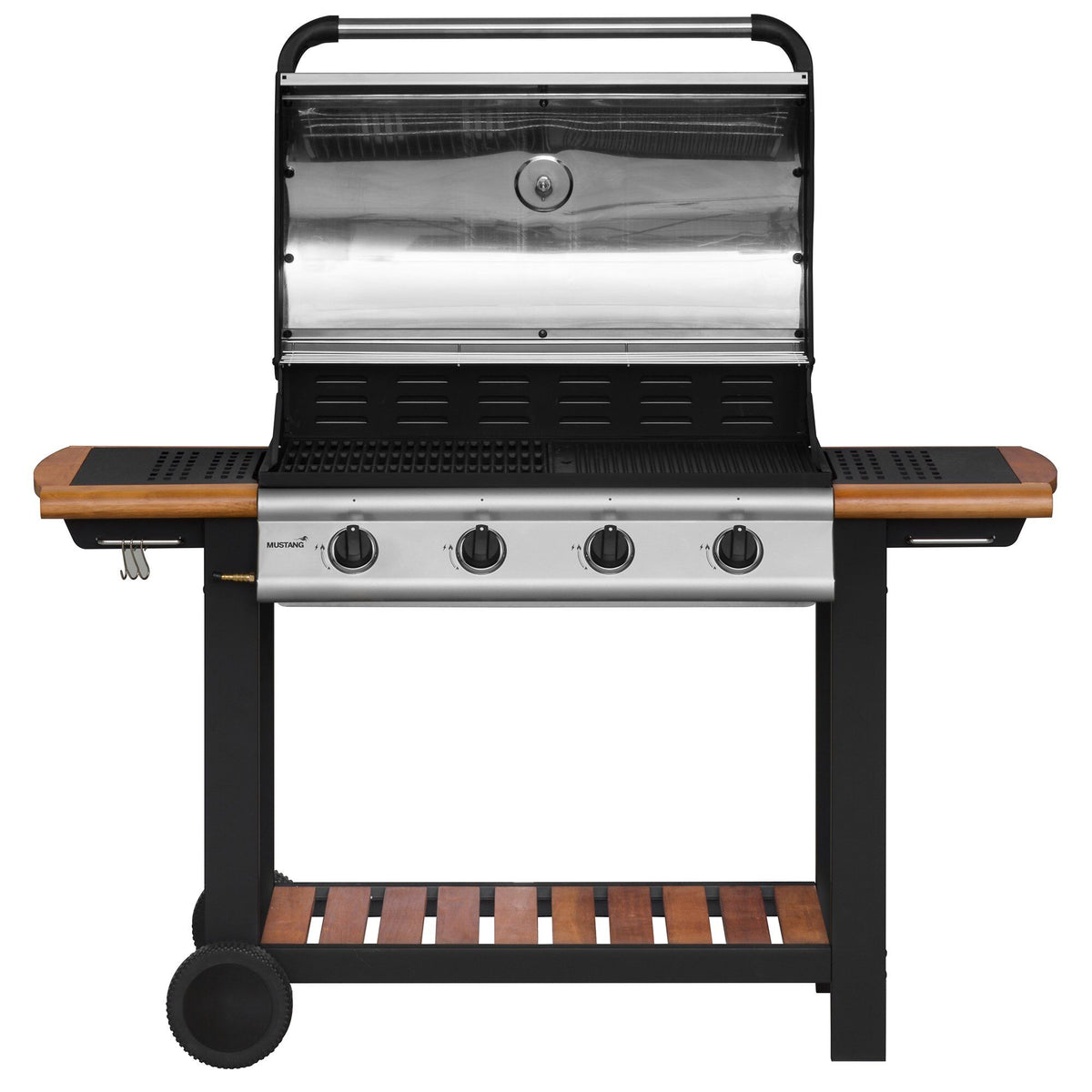 Mustang Greenville 4 gasgrill med fire støbejernsbrændere