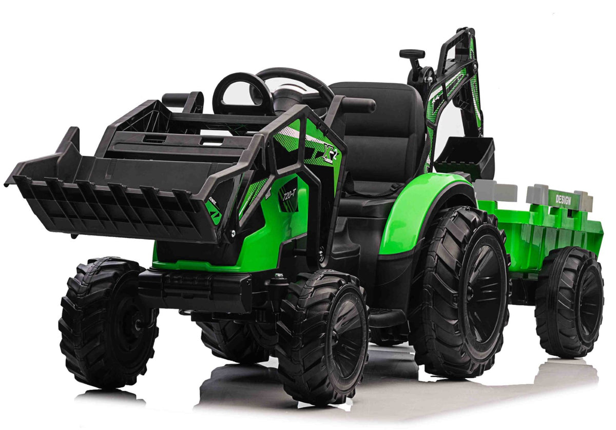 Se EL Traktor med Frontskovl + Gravekran + Trailer til Børn 21,6V Grøn ✔ Kæmpe udvalg i MegaLeg - Køb online på udsalg og tilbud lige nu ✔ Billig fragt og hurtig levering - Varenummer: MMAction-28453 og 5712548284532 på lager - Udsalg på Elbiler til Børn 21-24V Spar stort – op til 53% - Over 2.739 kendte mærker på stort udsalg