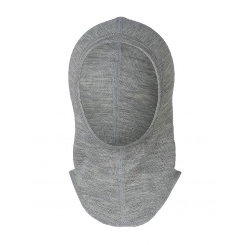 Engel elefanthue i uld og silke, light grey melange, størrelse 86/92